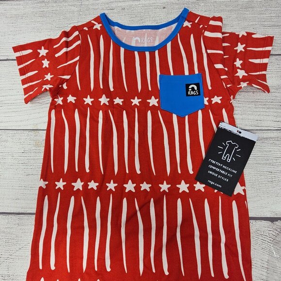 NWT Rags‎ To Raches Toddler Boy 4th Of July Romper Size 2T - Picture 1 of 5